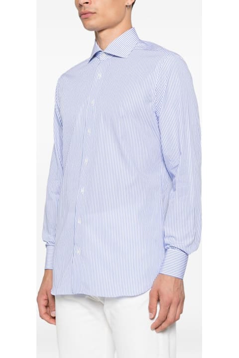 Homeware Lardini Lardini Light Blue Striped Pattern Shirt