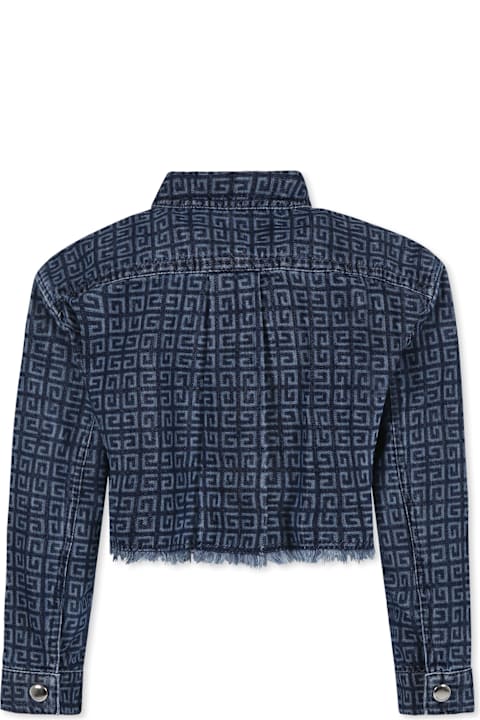 Givenchy for Girls Givenchy Cropped Denim Jacket For Girl With 4g Motif