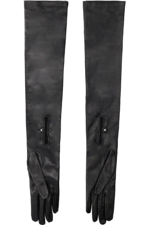 أدوات منزلية Prada Triangle-logo Zipped Pouch Long Gloves