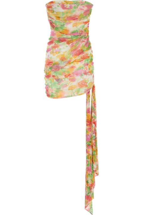 Homeware Saint Laurent Printed Tulle Mini Dress