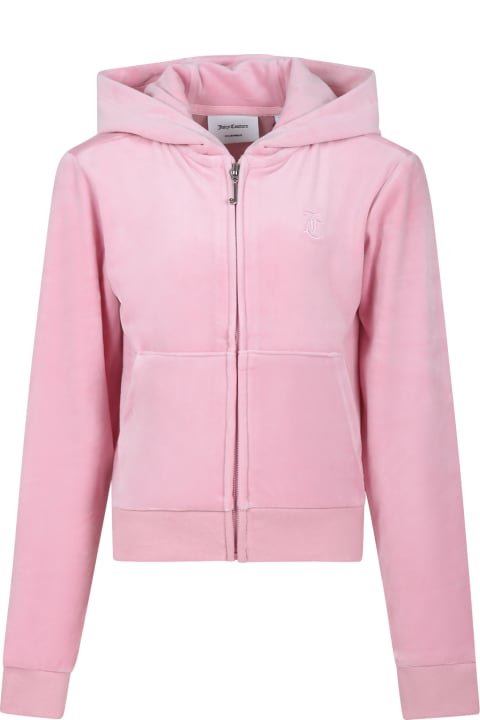 Juicy Coutureのガールズ Juicy Couture Pink Sweatshirt For Girl With Logo