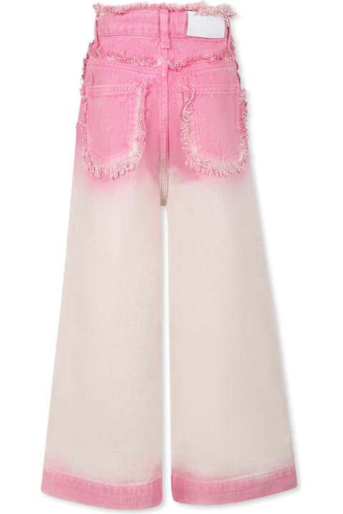 Homeware MSGM Pink Jeans For Girl With Logo