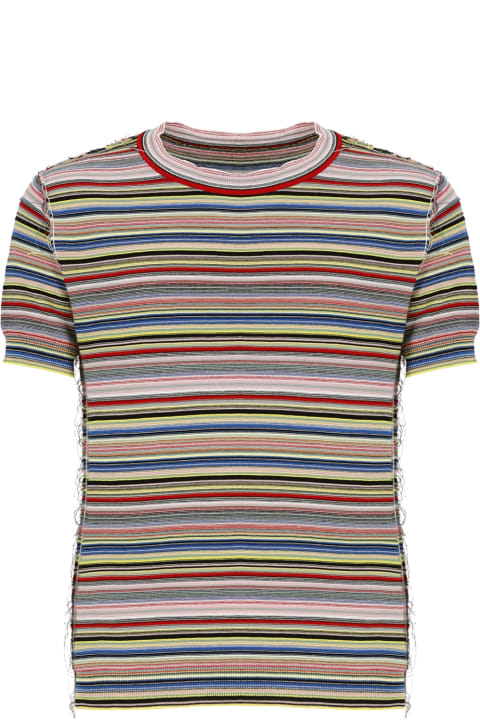 Maison Margiela Women Maison Margiela Stripe Knit T-shirt