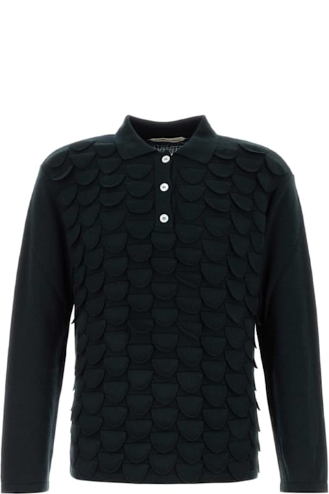 Namacheko Clothing for Men Namacheko Midnight Blue Wool Polo Shirt