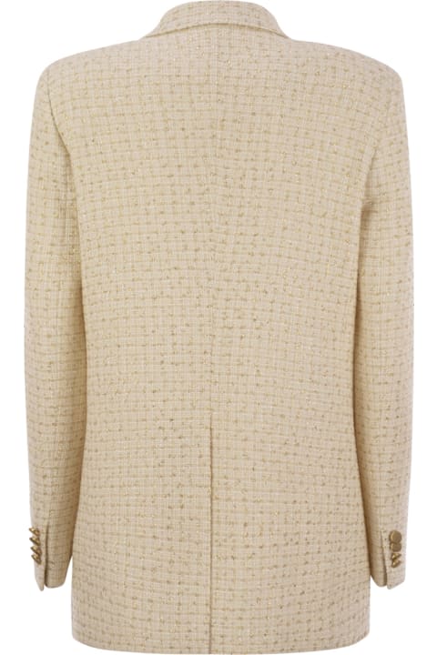 Homeware Tagliatore Double-breasted Cotton-blend Blazer