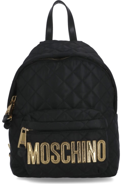 Moschino Backpacks for Women Moschino Lettering Logo Backpack