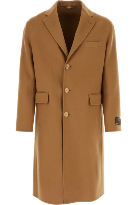 メンズ Gucciのコート＆ジャケット Gucci Camel Wool Blend Coat