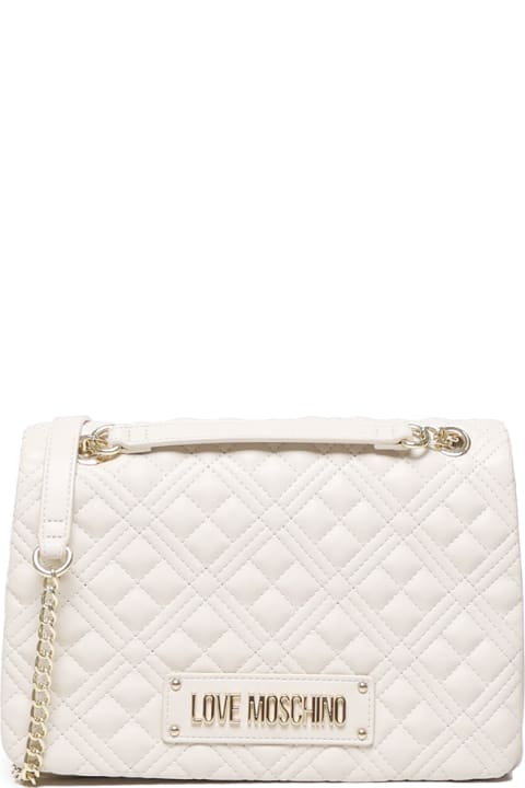 Fashion for Women Love Moschino Quilted Bag With Logo Plaque