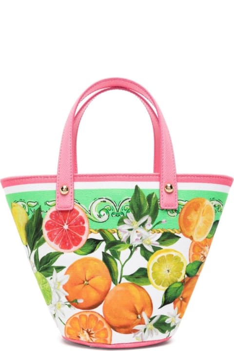 Fashion for Baby Girls Dolce & Gabbana Bucket Bag With Lemon And Orange Print