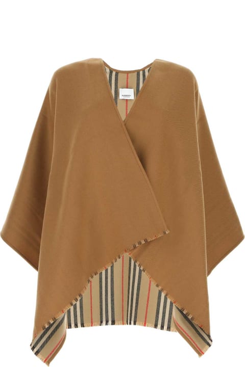 Sweaters for Women Burberry Camel Wool Cape