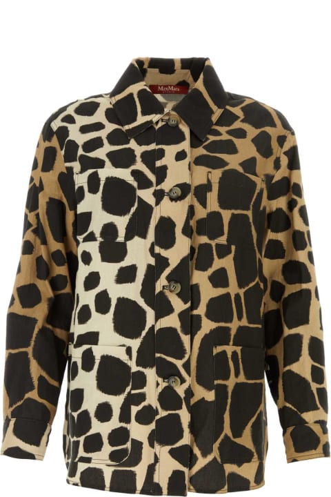 Coats & Jackets Sale for Women Max Mara Studio Printed Cotton Blend Tesoro Shirt
