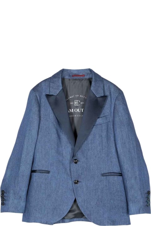 Coats & Jackets for Boys Brunello Cucinelli Blue Jacket Boy