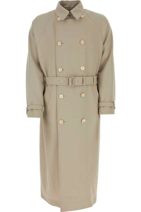 Coats & Jackets for Men Prada Belted Button-up Coat