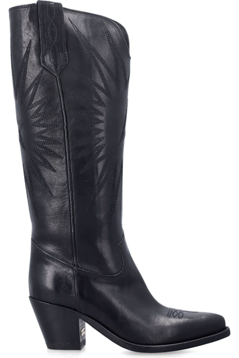 Golden Goose Wish Star Black Leather Boots