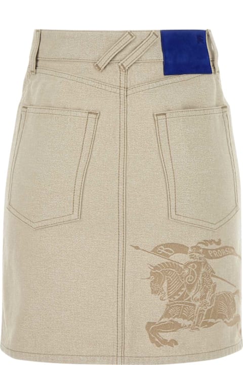 Burberry Skirts for Women Burberry Sand Denim Mini Skirt