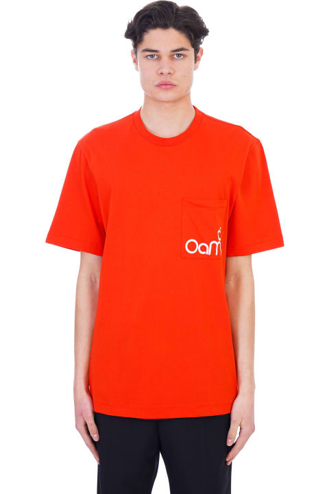 Flex Pocket T-shirt In Red Cotton