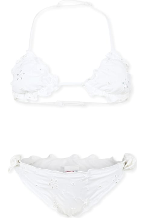 Homeware MC2 Saint Barth White Bikini For Girl With Flowers