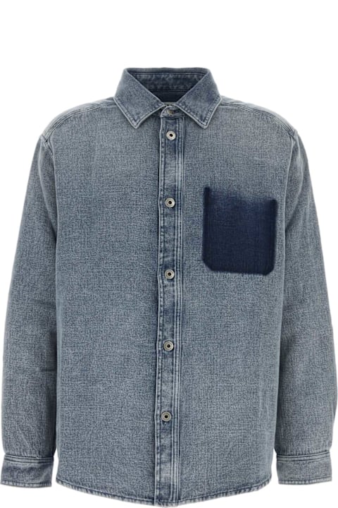 Homeware Loewe Denim Blue Cotton Blend Oversize Shirt