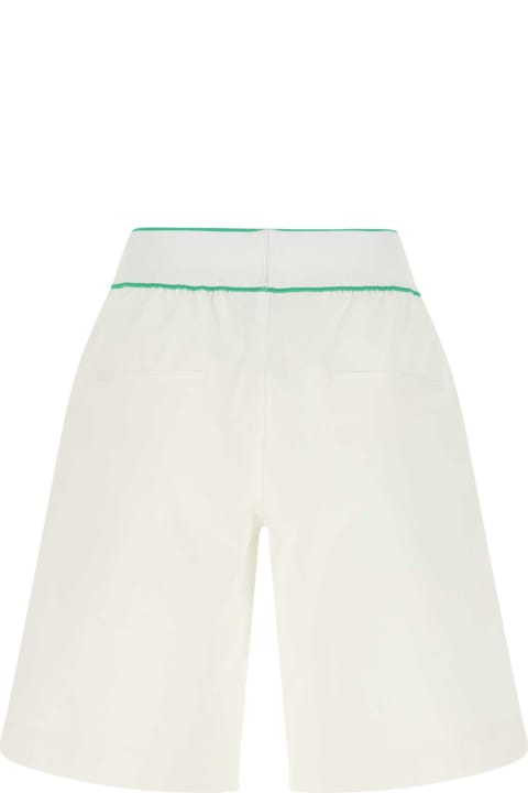 ウィメンズ Bottega Venetaのパンツ＆ショーツ Bottega Veneta White Cotton Bermuda Shorts