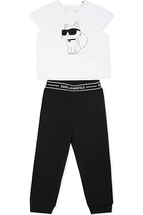 Karl Lagerfeld Kids Clothing for Baby Boys Karl Lagerfeld Kids Multicolor Suit For Baby Girl With Choupette