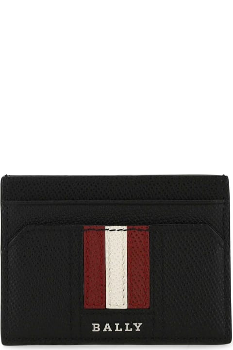 Accessories Sale for Men Bally Black Leather Thar Card Holder