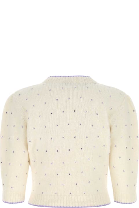 Alessandra Rich for Women Alessandra Rich Embellished Alpaca Blend Sweater