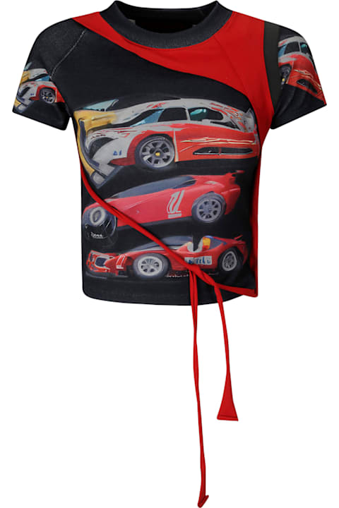 Ottolinger for Women Ottolinger Adsb X Ottolinger Car Printed Jersey Top