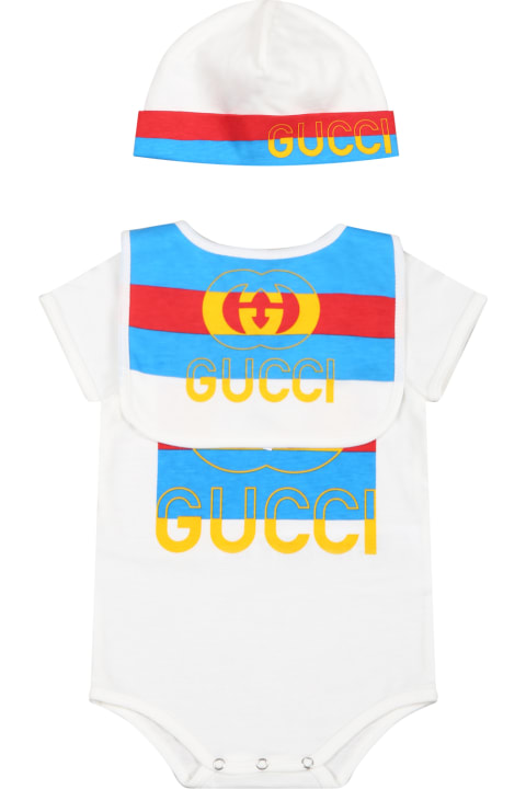 White Set For Baby Boy With Gg Loco