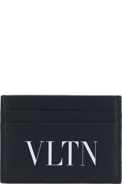 Valentino Garavani Wallets for Men Valentino Garavani Card Holder | Vltn | Vitello Sky/print V