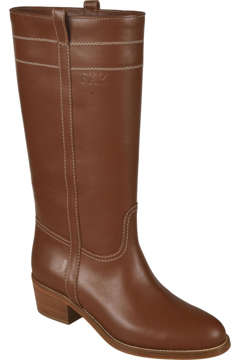 Fay Women Fay Stitched Fitted Boots