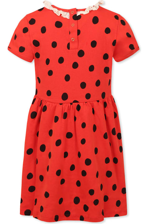 Mini Rodini Dresses for Girls Mini Rodini Red Dress For Girl With Polka Dots