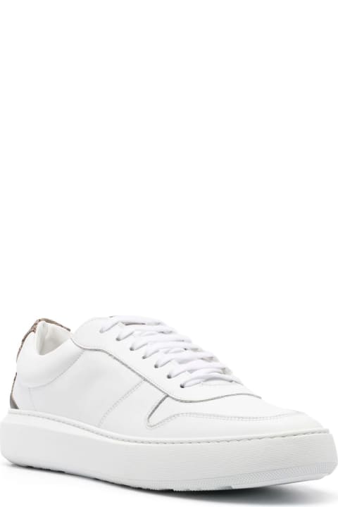 メンズ Hernoのスニーカー Herno Off-white Calf Leather Sneakers