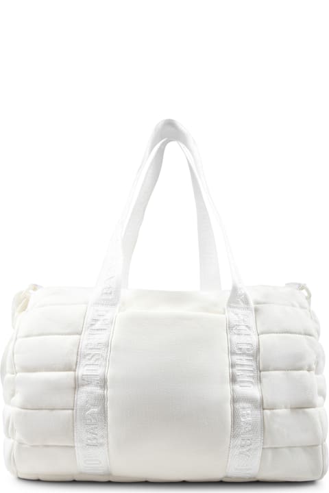 Moschino for Baby Girls Moschino Ivory Changing Bag For Babykids With Teddy Bear
