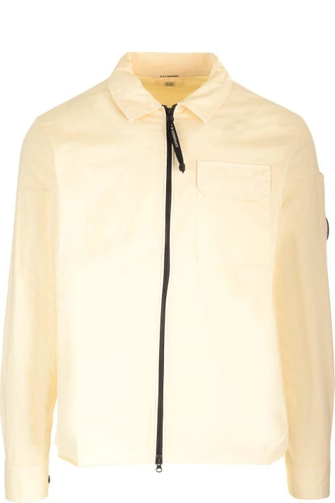 Shirts for Men C.P. Company Zip Up Collared Shirt