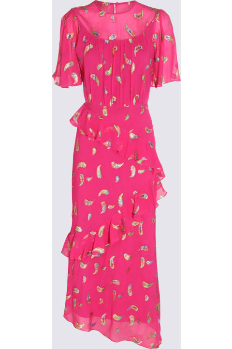 Fashion for Women Saloni Pink Silk Blend Dress