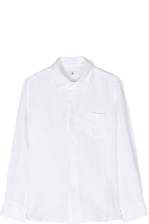 Il Gufo Shirts for Boys Il Gufo White Linen Shirt With Pocket