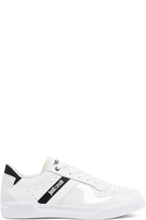 آخر صيحات الموضة من القسم الرجالي Just Cavalli Just Cavalli White Low Top Sneakers