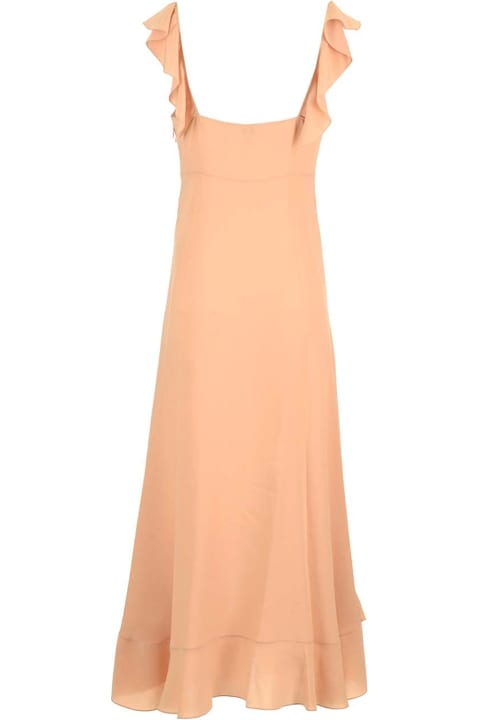 فساتين لـ السيدات Chloé Long Dress Crepe De Chine