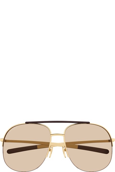 Gucci Eyewear for Kids Gucci Eyewear Gucci Gg2165s Institutional Logo 002 Gold Brown Sunglasses
