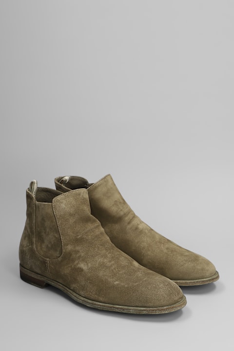 Officine Creative for Men Officine Creative Sound 004 Ankle Boots In Beige Suede
