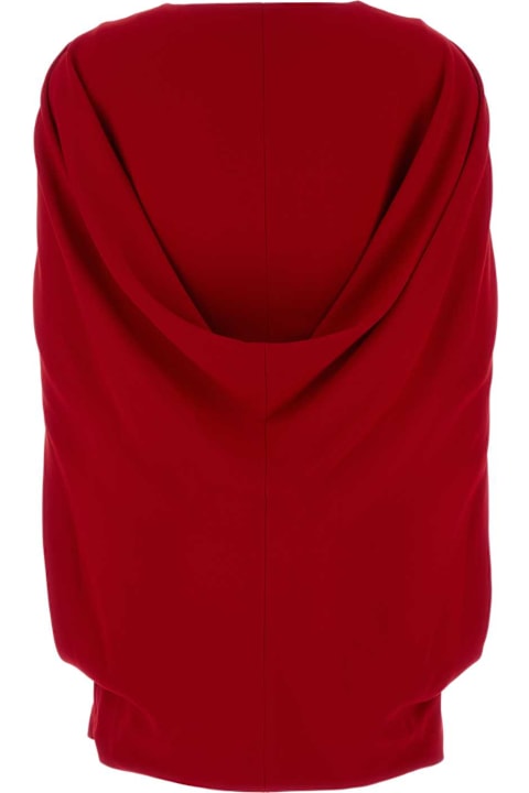 Homeware Alberta Ferretti Red Stretch Crepe Mini Dress