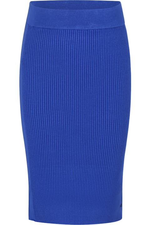 Homeware MSGM Blue Skirt For Girl With Logo
