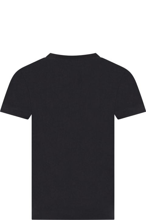 キッズ新着アイテム Levi's Black T-shirt For Kids With Logo