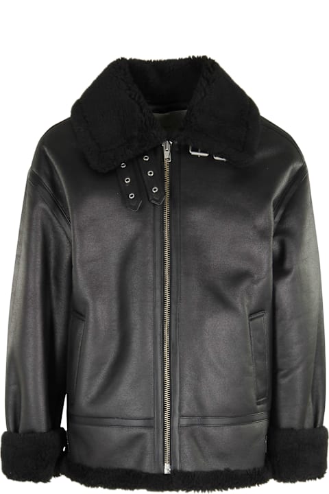 Dunst for Kids Dunst Unisex Loose Fit Line Shearling Jacket