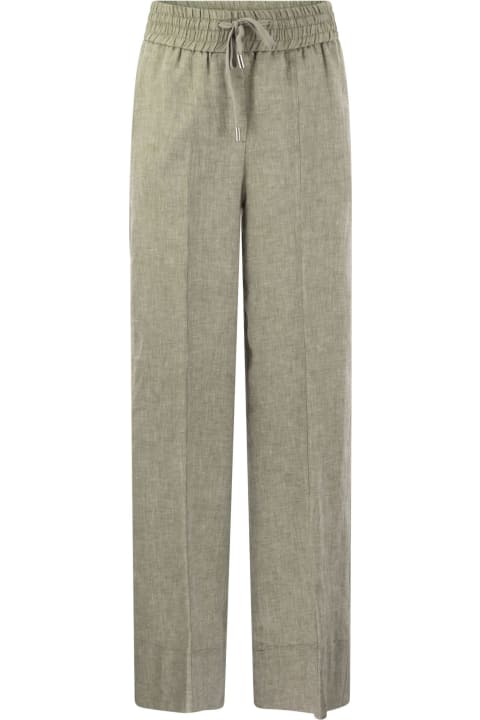 Peserico for Women Peserico Loose-fitting Trousers In Lightweight Pure Linen Canvas