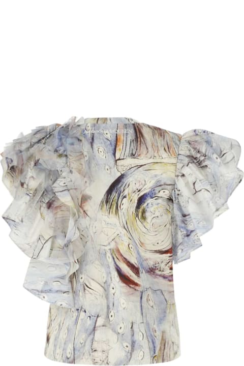 Fashion for Women Alexander McQueen Printed Cotton Top