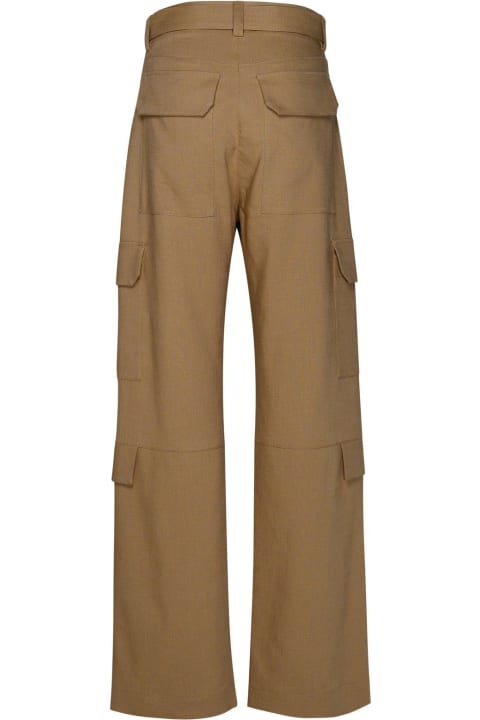 Homeware MSGM Belted High-waist Palazzo Cargo Pants