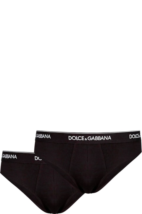 Underwear for Men Dolce & Gabbana Cotton Briefs With Logoed Elastic Band