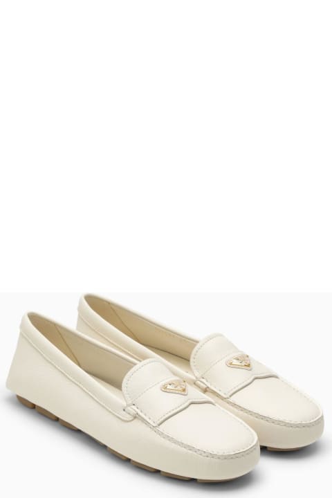 Shoes for Women Prada Ivory Leather Loafer