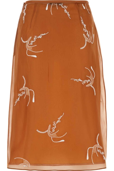 Prada Clothing for Women Prada Copper Organza Skirt